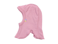 Joha old rose balaclava elephant hat merino wool  
